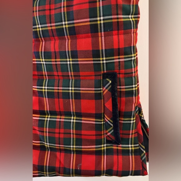 J. CREW Wool Blend Tartan Plaid Mountain Puffer Vest with Velvet Trim - Picture 5 of 9